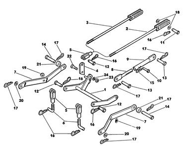 3 Point Hitch Diagram and Parts List for 62542C (H00000001-H99999999)(1989) Lawn Boy Lawn Tractor